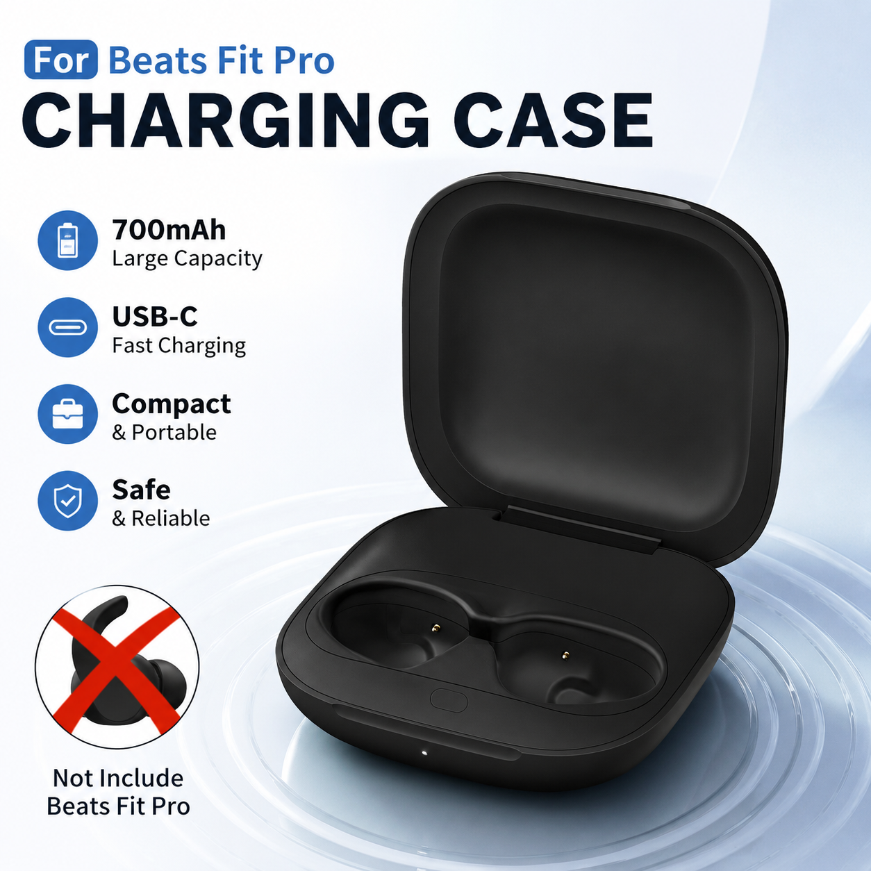 Earbuds Charging Case - Replacement Charging Case For Beats Fit
