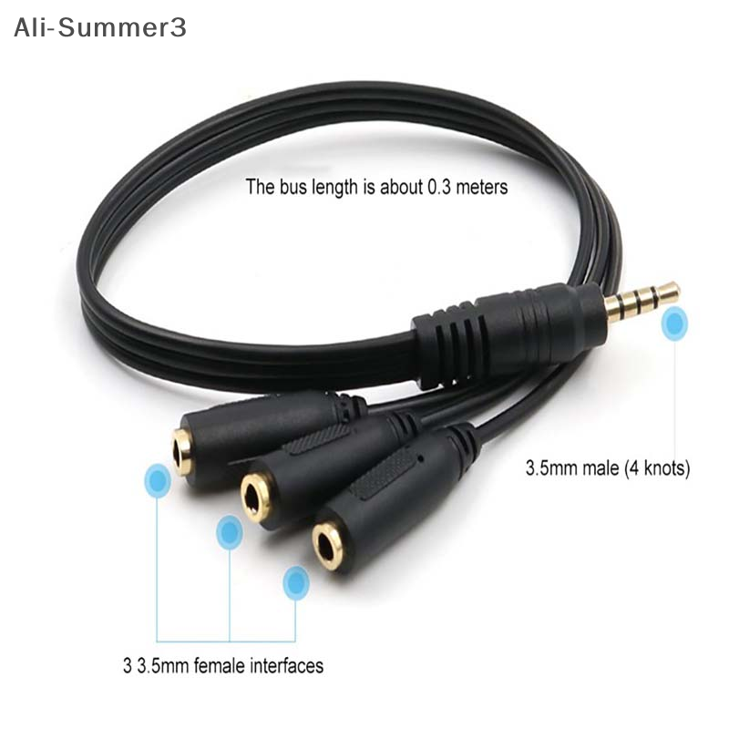 3.5mm 3 Way Port Aux Multi Hea - Earphone Splitter Jack recensione e prezzo