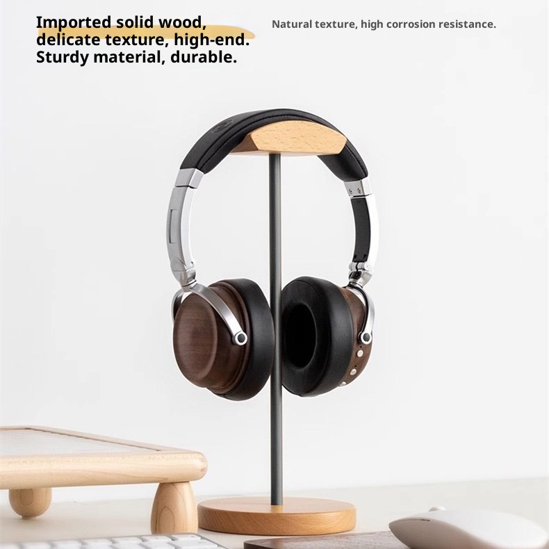 Black Walnut Wood & Aluminum H - Headphone Stand Desk recensione e prezzo