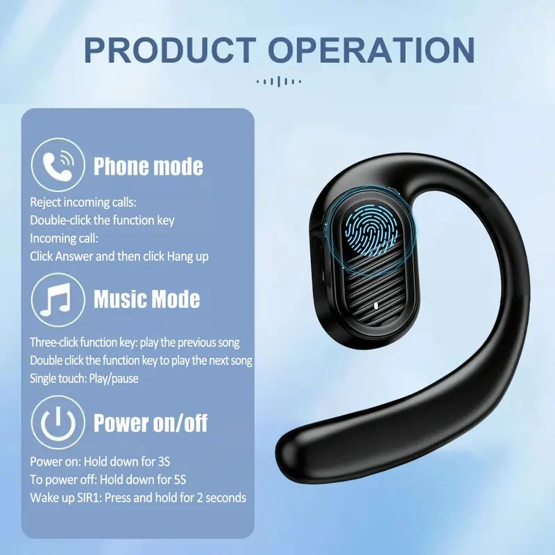 Bluetooth 5.4 Open Wireless Ea - Bluetooth Headset On Ear recensione e prezzo