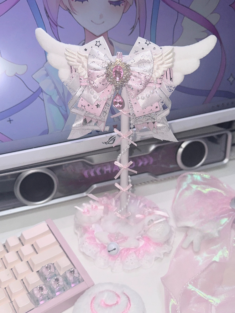 Cute Lace Headphone Stand Pink - Headphone Stand Desk recensione e prezzo
