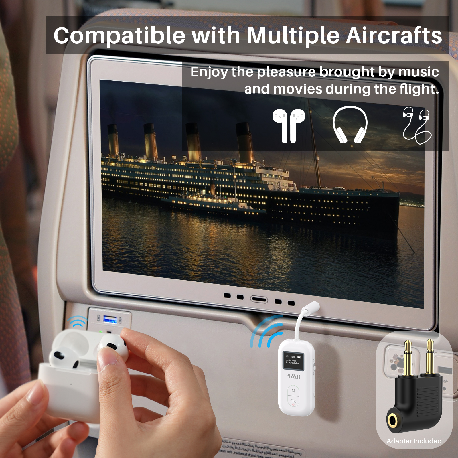 1Mii Airplane 3.5mm AUX Blueto - Bluetooth Adapter Receiver recensione e prezzo