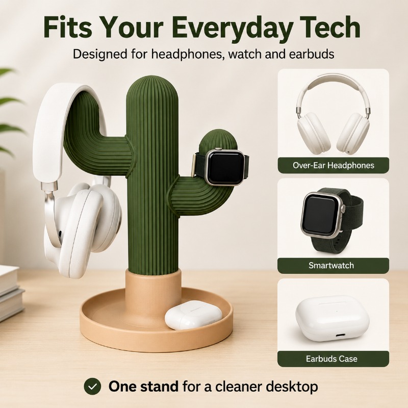 Minimalist Cactus Headset Stan - Headphone Stand Desk recensione e prezzo
