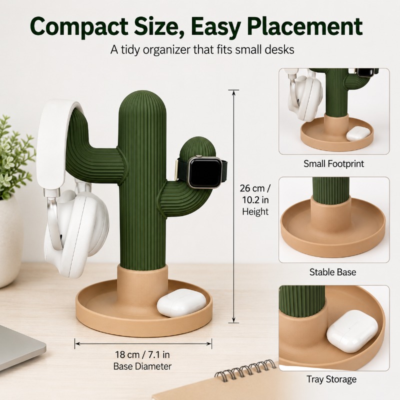 Minimalist Cactus Headset Stan - Headphone Stand Desk recensione e prezzo